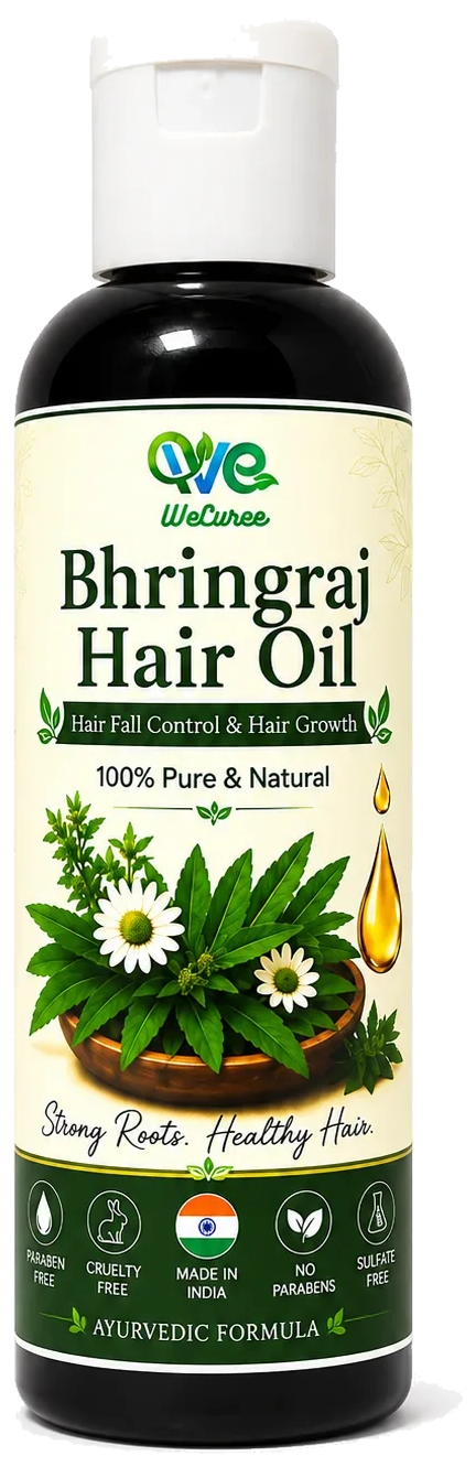 WeCuree Bhringraj Hair Oil bottle