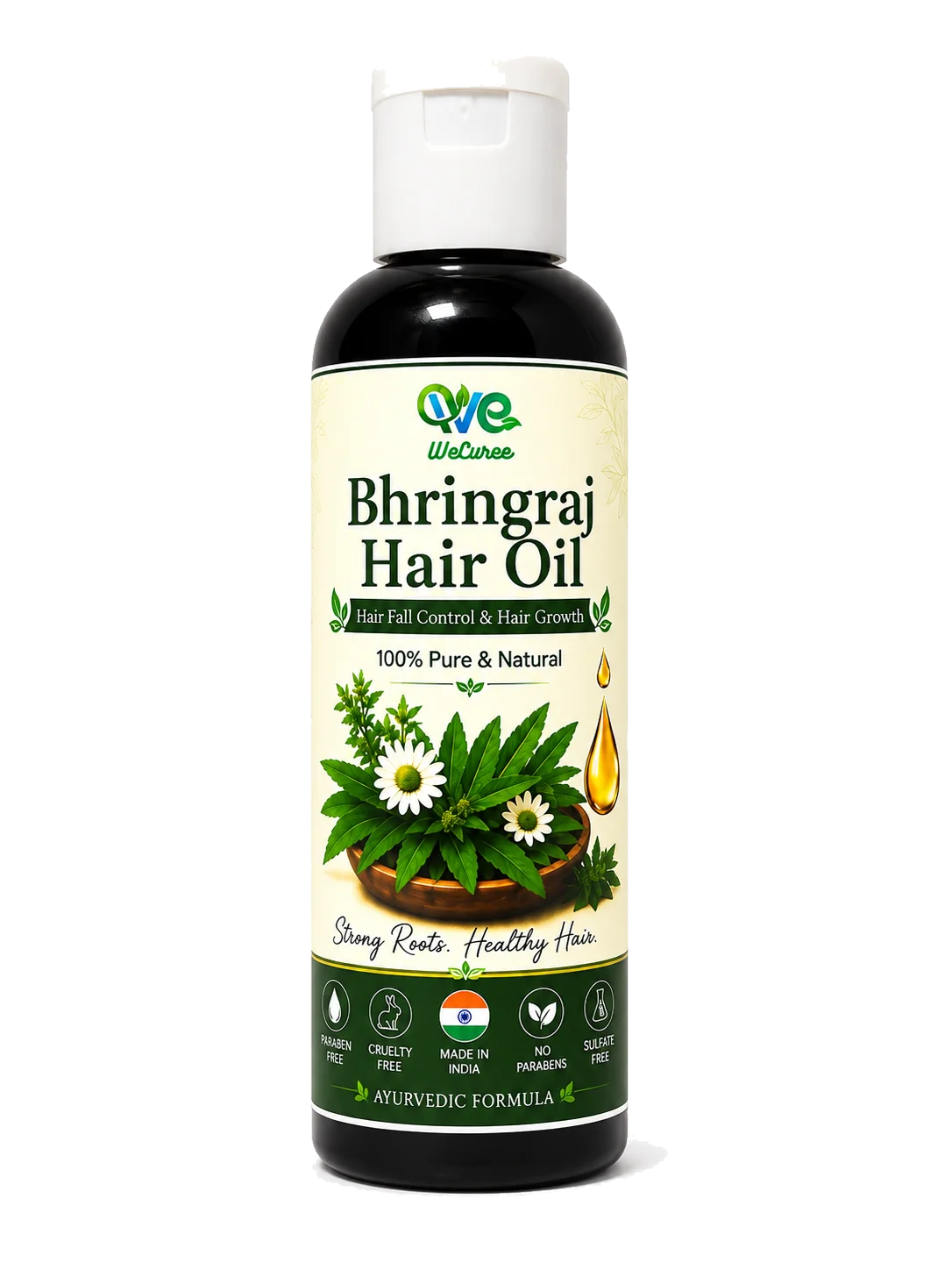 WeCuree Bhringraj Hair Oil bottle
